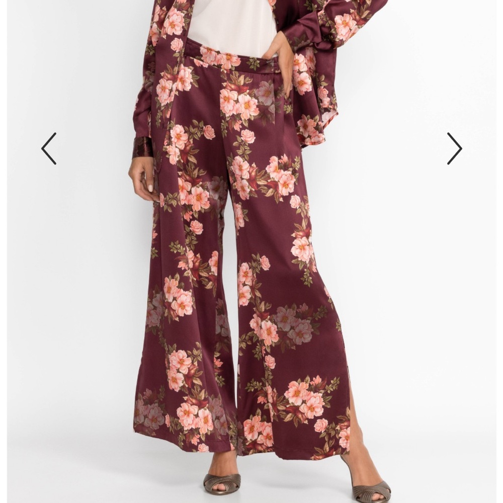 NWT Johnny Was floral silk pants